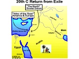 Annotated map of the 20th C return of Jews